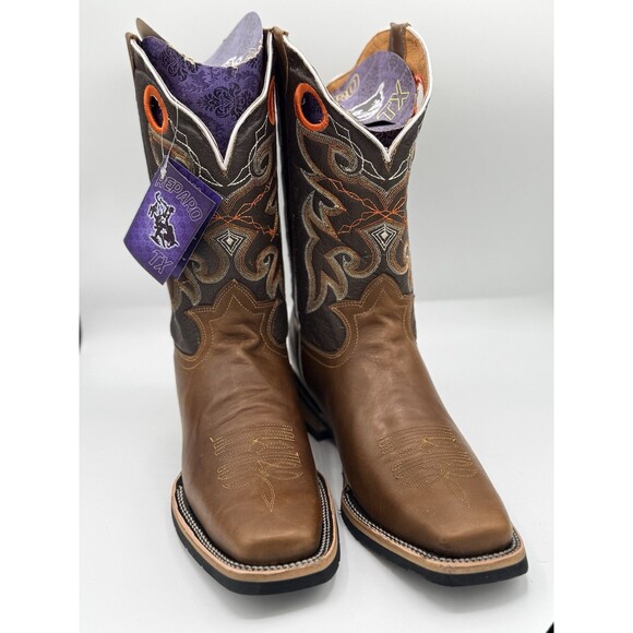 Reparo TX men’s cowboy boots NWB Size‎ 11 Square Toe Brown main image 6